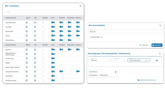Rechtemanagement und präzise Rollensteuerung mit HRlab