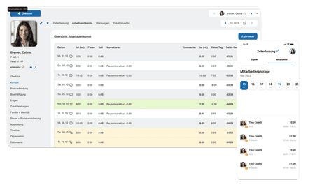 Arbeitszeitkonto App einfach verwalten mit HRlab